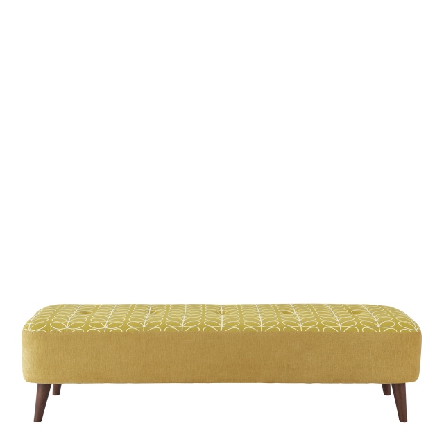 Large Bench Stool In Fabric - Orla Kiely Donegal