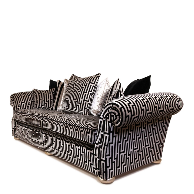 4 Seat Pillow Back Sofa In Fabric - Huxley