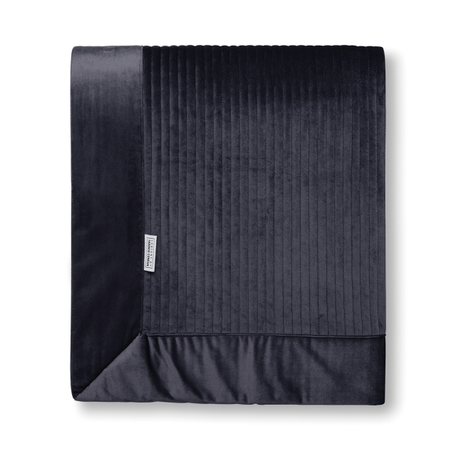 Terence Conran Linear Velvet Bedspread Grey