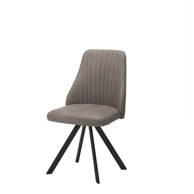 Swivel Dining Chair In Faux Leather - Hilton