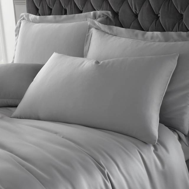 Silky Soft Satin Silver Bedding Collection - Catherine Lansfield