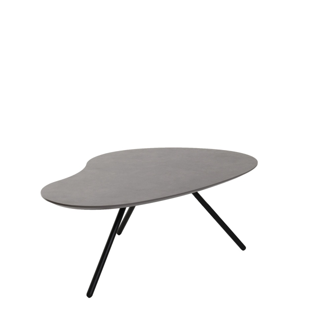 90cm Coffee Table In Concrete 0026GA Black Frame - Cirrus