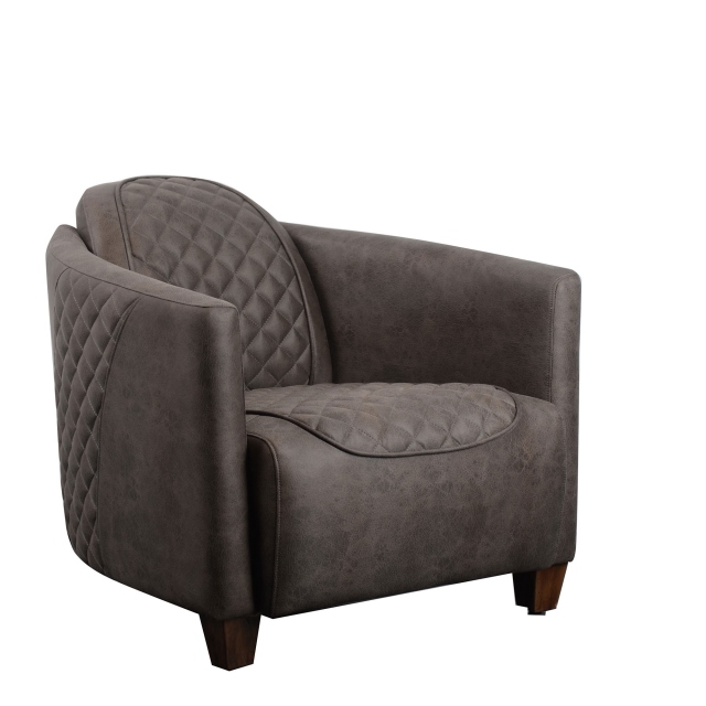 Rocket Chair In Leather Effect Nutmeg - Saddle