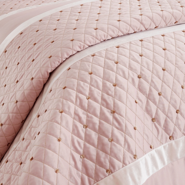 Catherine Lansfield Sequin Cluster Blush Bedding Collection