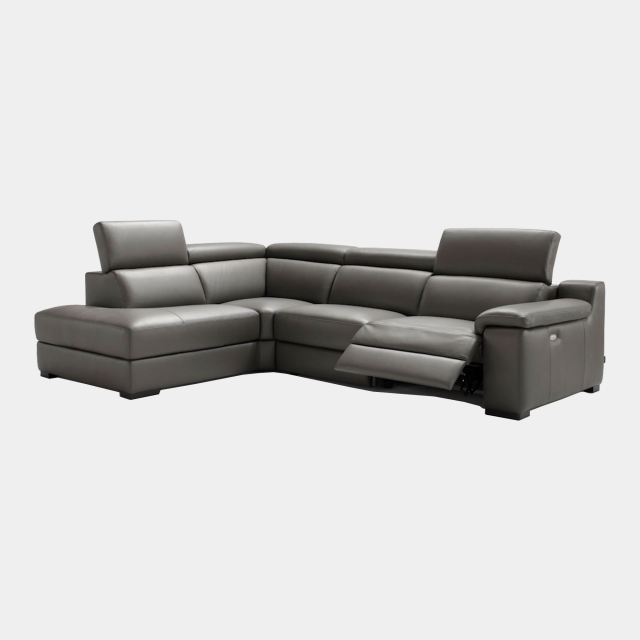 2 Piece LHF Meridian Power Recliner Corner Group In Leather - Selvino