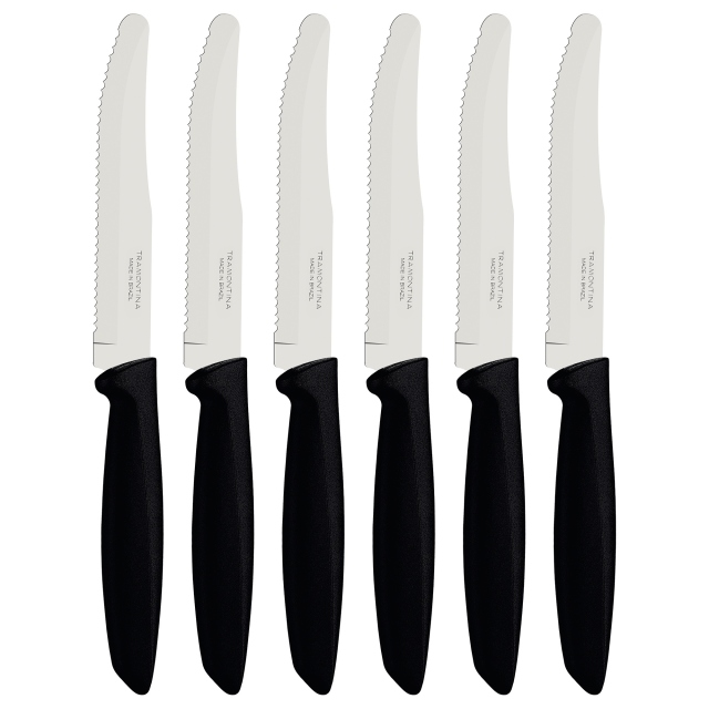 Serrated Knife Set of 6 Black