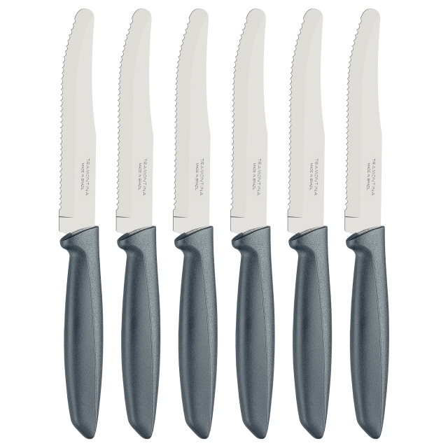 Serrated Knife Set of 6 Grey
