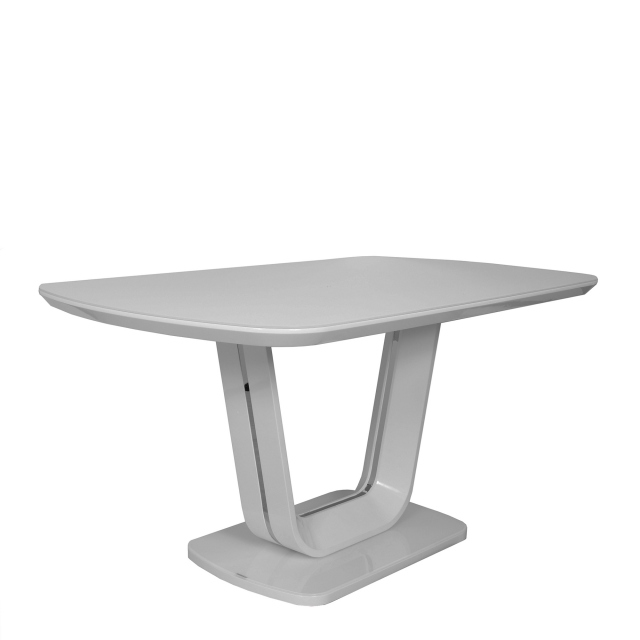 160cm Dining Table In Grey High Gloss - Eros