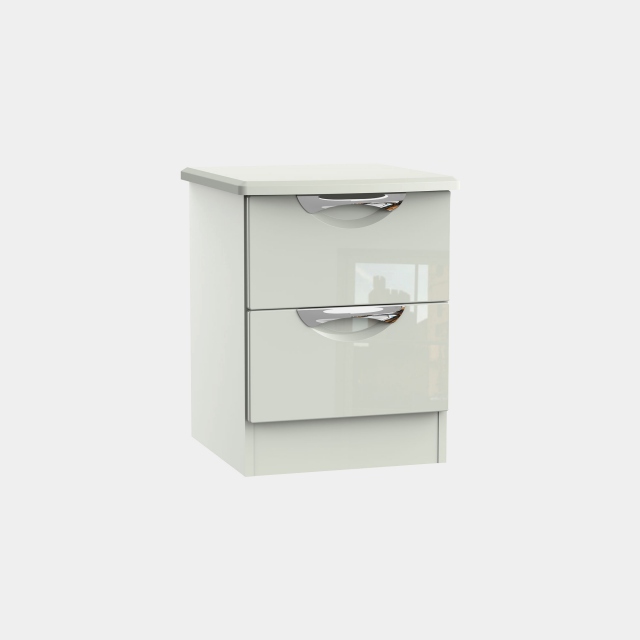 2 Drawer Bedside Chest In High Gloss - Stanford