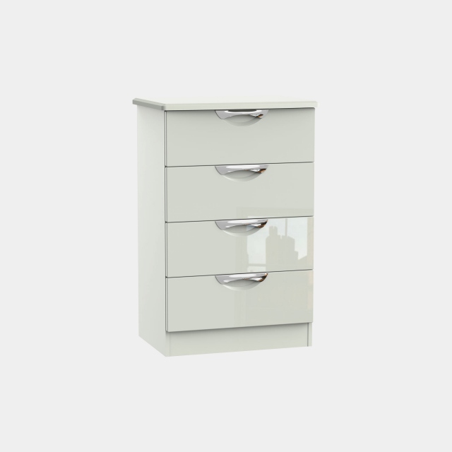 4 Drawer Midi Chest Kaschmir High Gloss Fronts And Base - Stanford
