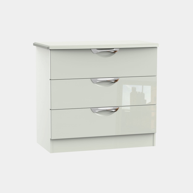 3 Drawer Chest In High Gloss - Stanford