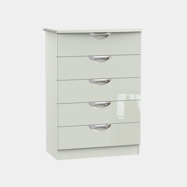 5 Drawer Chest In High Gloss - Stanford