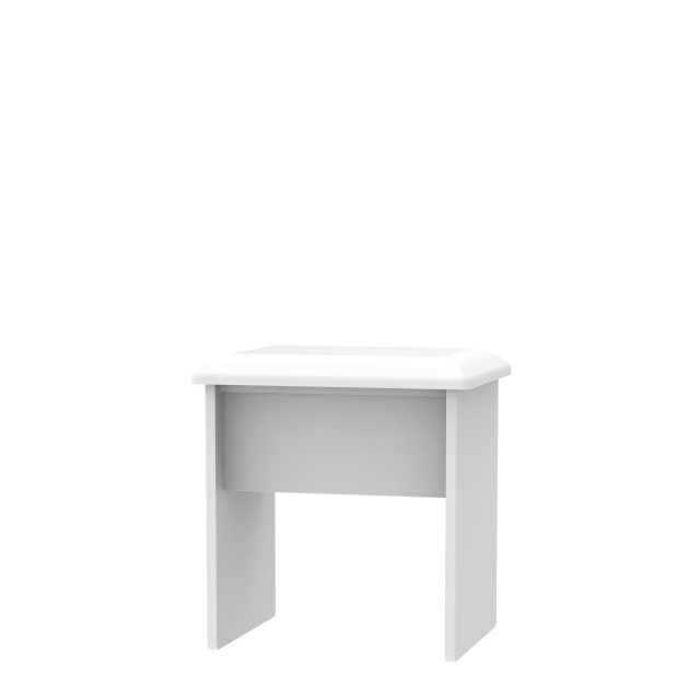 Dressing Stool White High Gloss Fronts And Base - Stanford