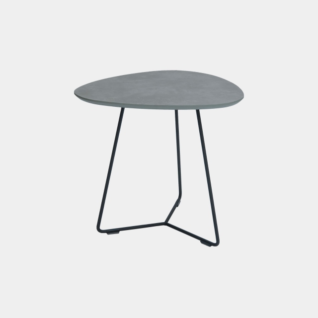 58x50cm End Table In Agate Grey 0027GA Black Frame - Stratus