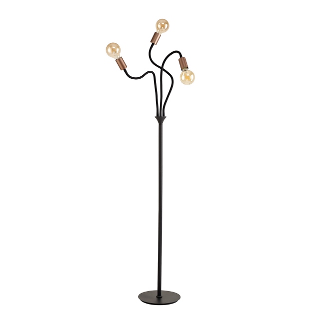 Black & Copper Floor Lamp - Reflex