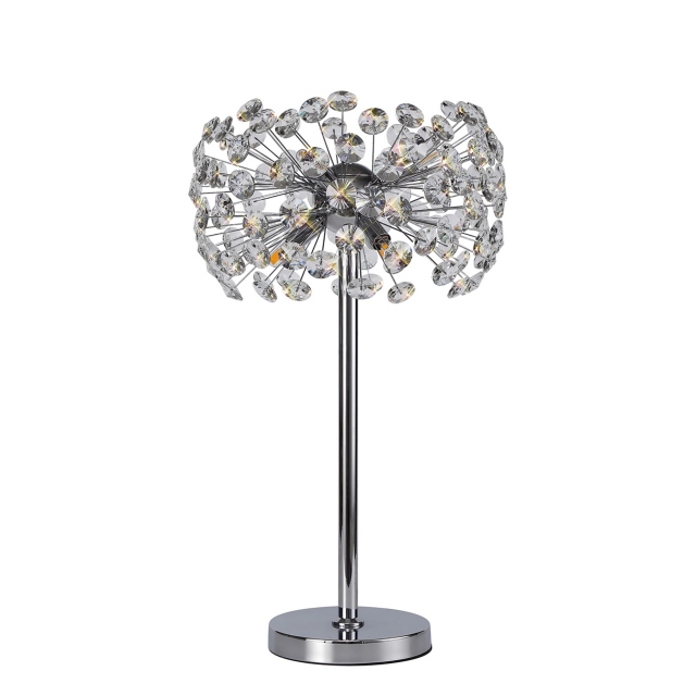 Chrome & Crystal Table Lamp - Carris