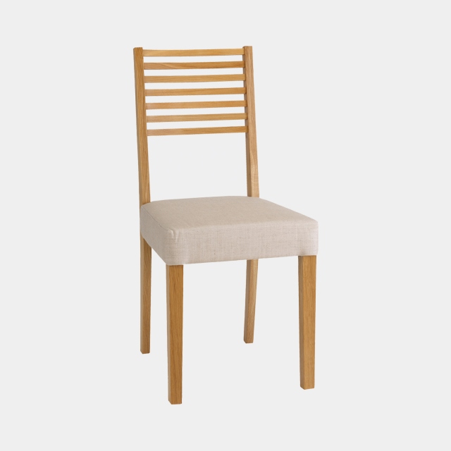 Ladder Back Low Chair In Fabric - Loxley