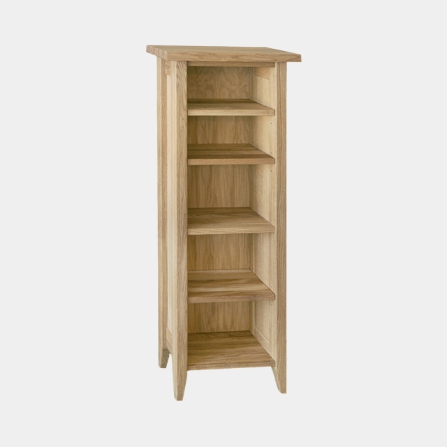 CD-DVD Tower In Oak Finish - Loxley