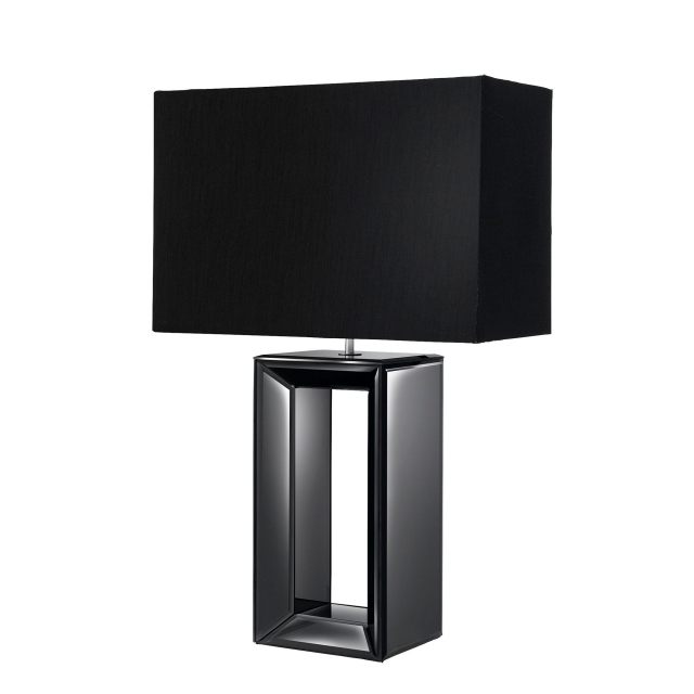 Black Tall Mirror Table Lamp - Duke
