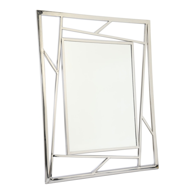 Rectangular Mirror With Stainless Steel Frame 100x122cm - Verla