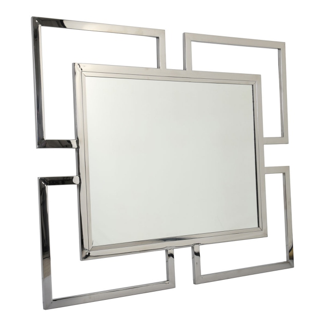 120x100cm Rectangular Mirror With Stainless Steel Frame - Ravina