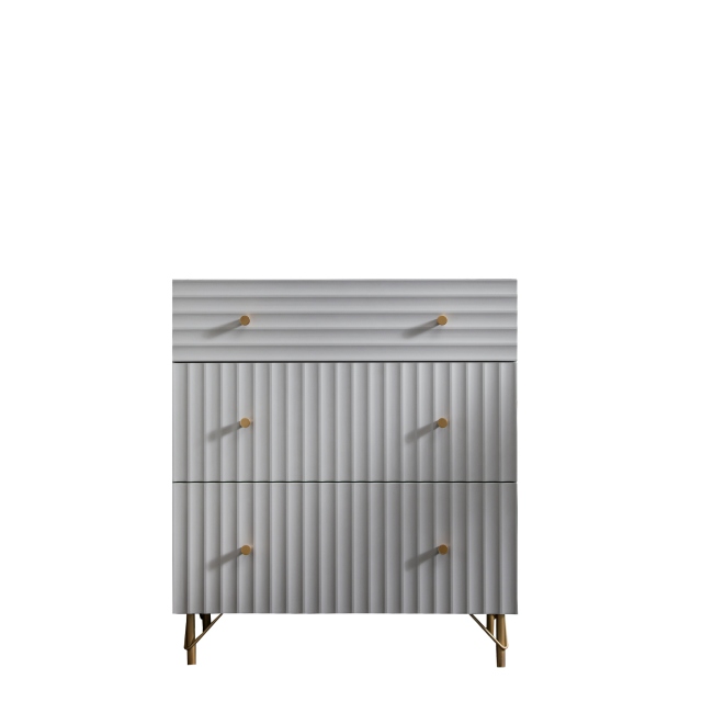 3 Drawer Chest In Grey Painted Finish - Contessa