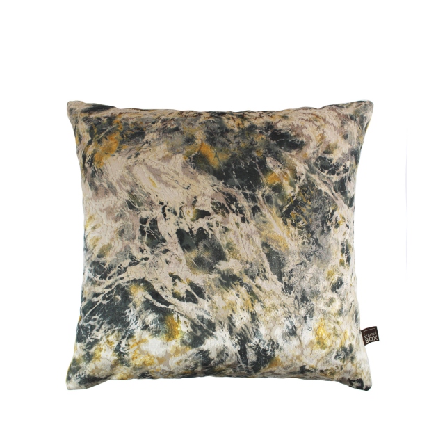 Aristo Velvet Green/Ochre Cushion Small