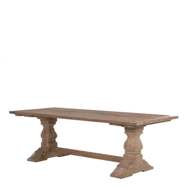 246cm Colonial Dining Table - Reclaimed Pine - Santa Fe
