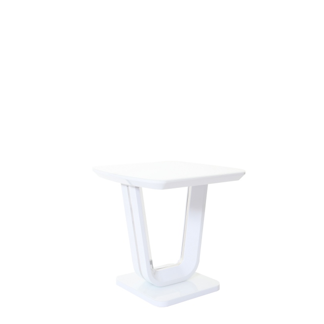 End Table In White High Gloss - Eros