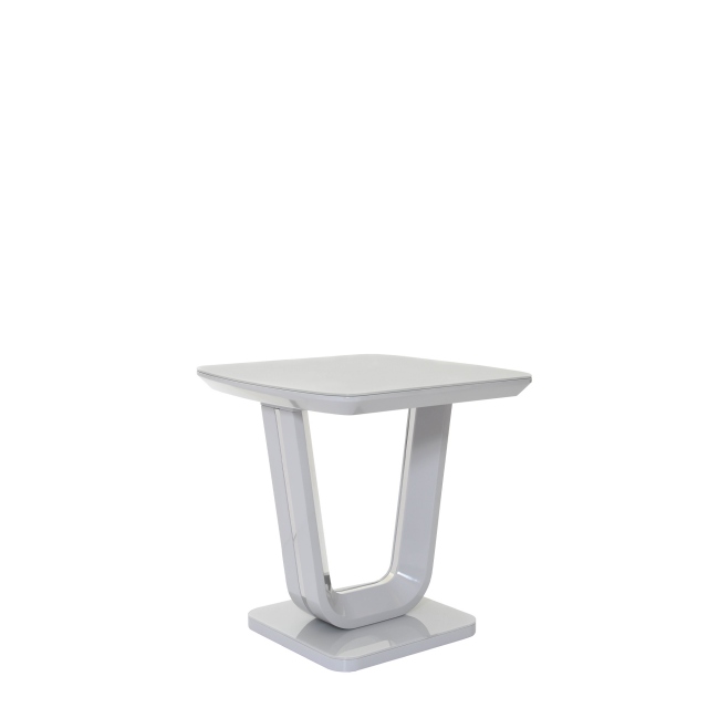 Eros End Table In Grey High Gloss, High End Table Settings
