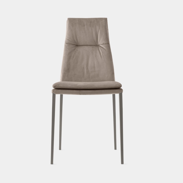 Dining Chair With P176 Matt Taupe Frame in SOF Venice Sand - Calligaris Carmen