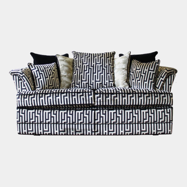 2.5 Seat Hexagonal Back Sofa In Fabric - Fitzrovia