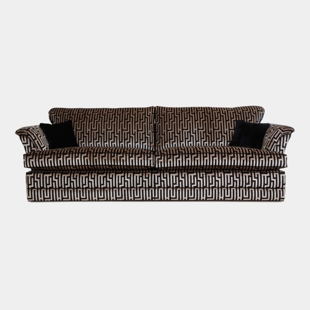 4 Seat Straight Back Sofa In Fabric - Fitzrovia