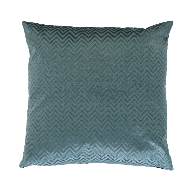 Illusion Velvet Blue Cushion Large