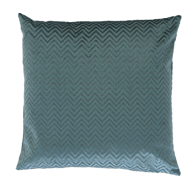 Illusion Velvet Blue Cushion Large