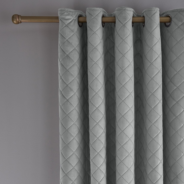 Eyelet Curtain Grey Pair - So Soft Luxe