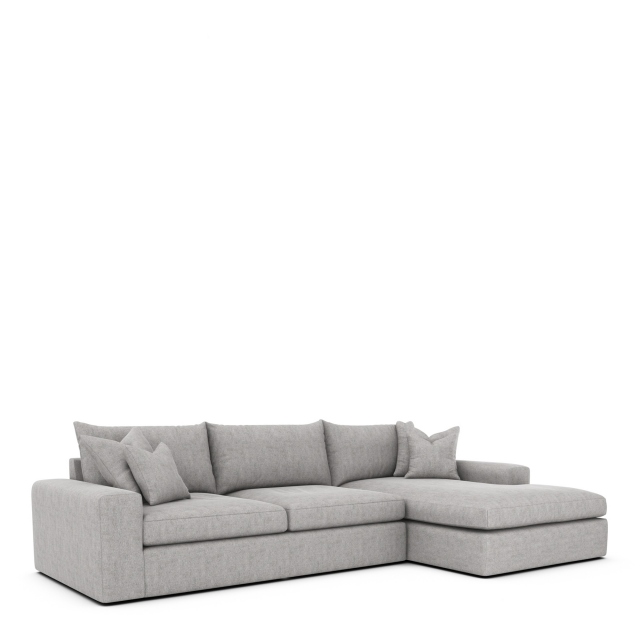 RHF Chaise Sofa In Fabric - Sapphire