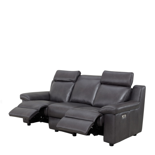3 Seat 2 Power Recliner Sofa In Leather - Ostuni