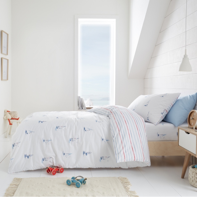 Sailing Boats White Bedding Collection - Little Bianca