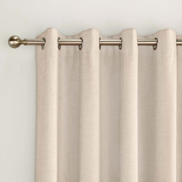 Savoy Textured Cream Curtain Pair