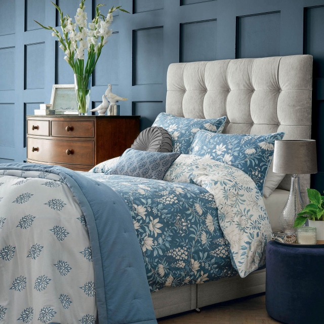Laura Ashley Parterre Seaspray Blue Bedding Collection