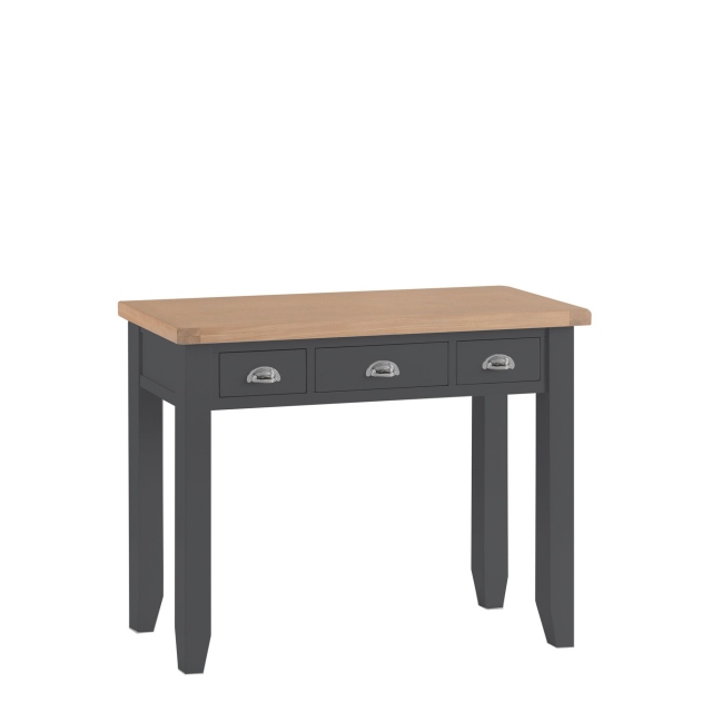 Dressing Table Charcoal Finish With Oak Top - Hampshire