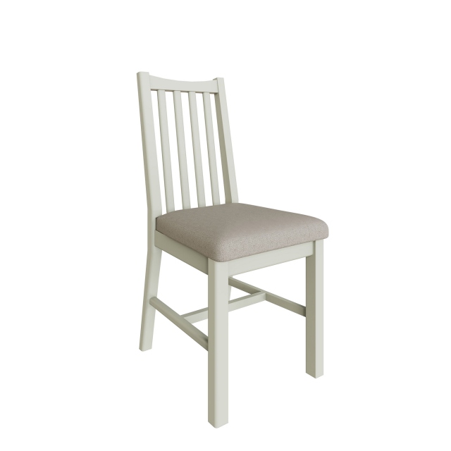 Slat Back Dining Chair White Finish - Burham