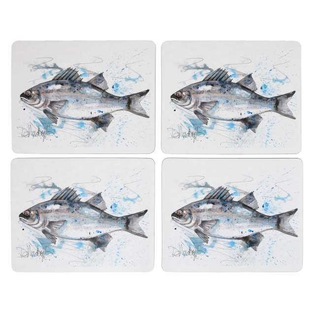 Set of 4 Placemats - Sea Bass
