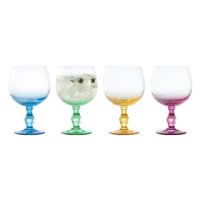 Set of 4 - Swirl Gin Glasses