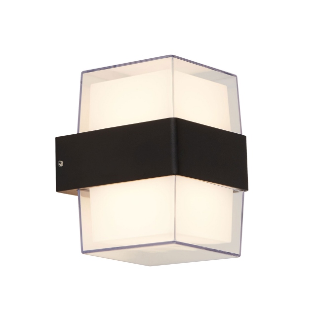 Lime Wall Light Black Opal in Clear Squ Shade