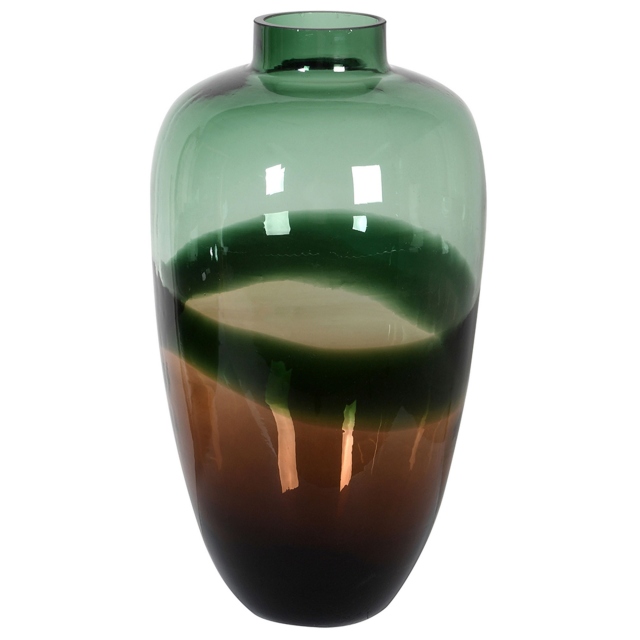 Dark Green & Black - Tall Vase
