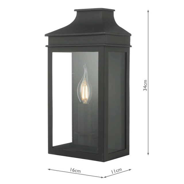 Holms Outdoor Wall Light Black