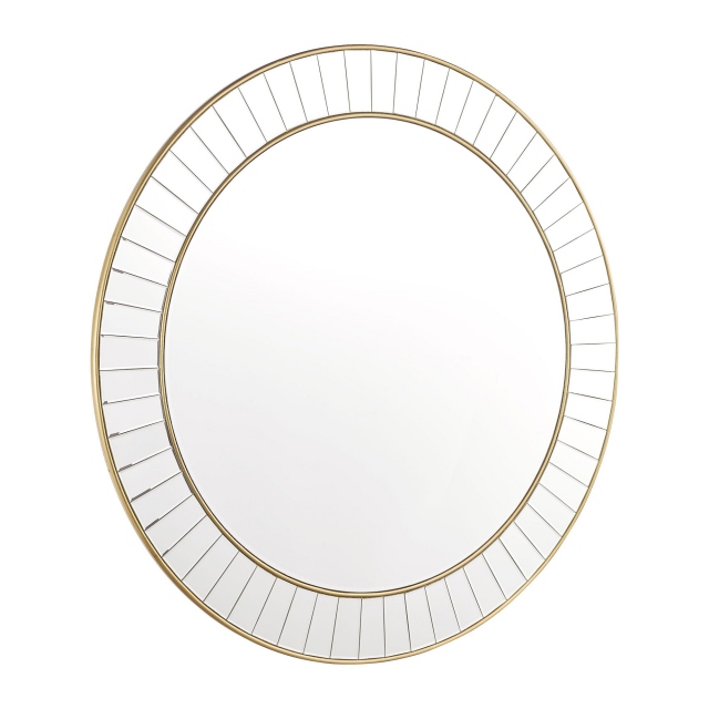 Clemence Round Mirror Gold Large - Laura Ashley