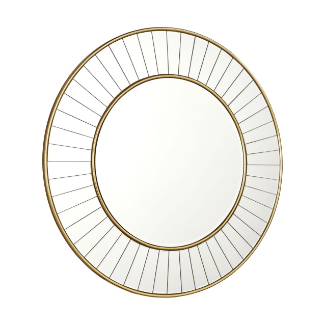 Clemence Round Mirror Gold Medium - Laura Ashley